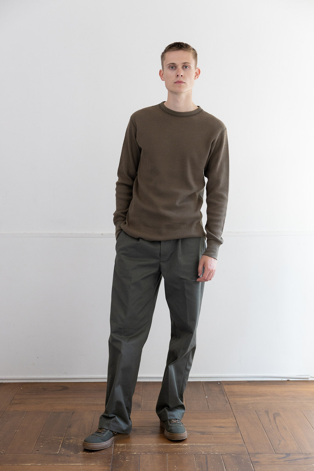 MIL THERMAL CREW NECK (OLIVE)