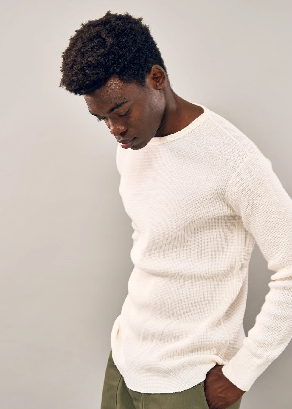 和歌山産 ワッフルサーマルシャツ / GENKOTSU THERMAL – WASEW