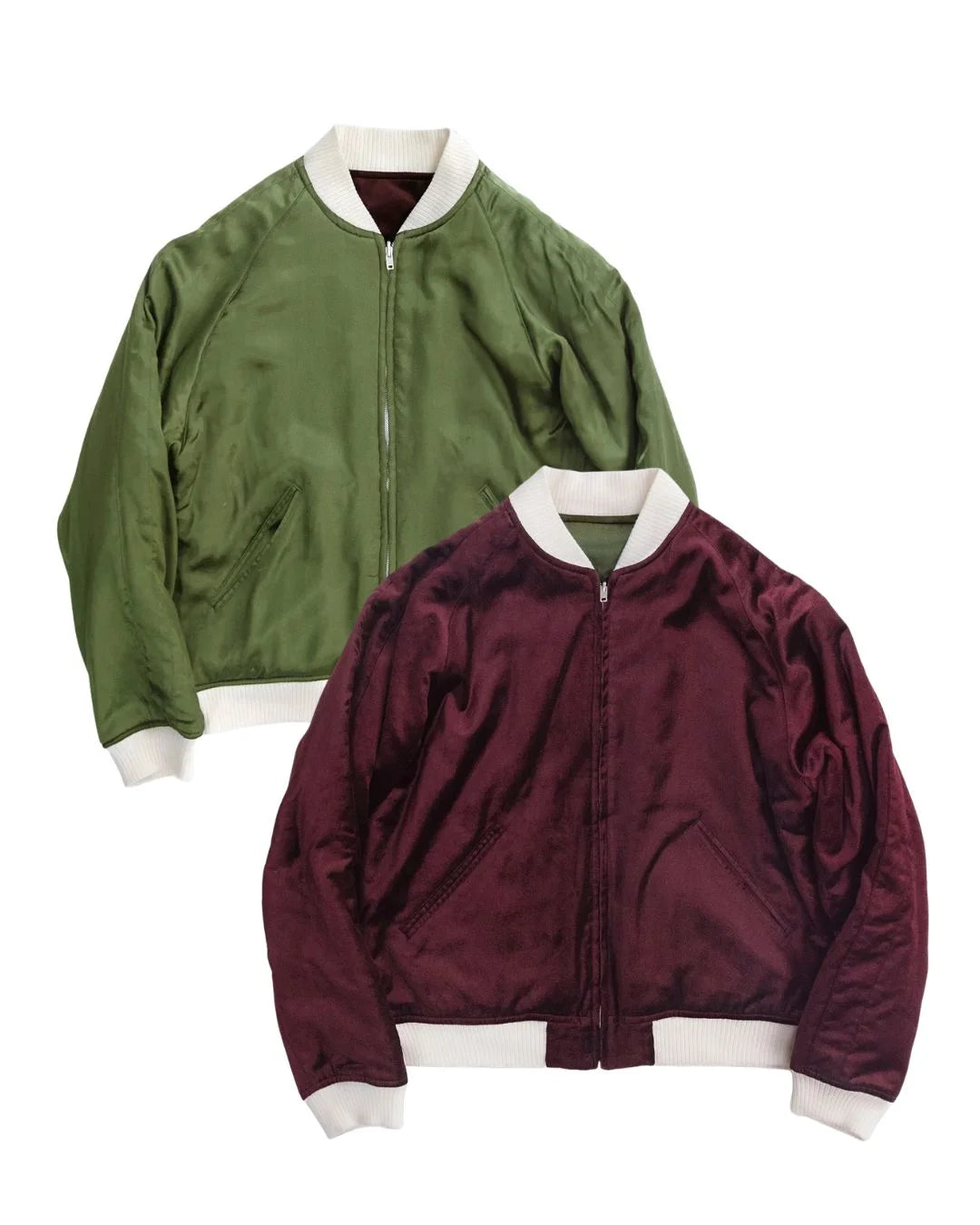 SOUVENIR JACKET (BURGUNDY × GREEN)