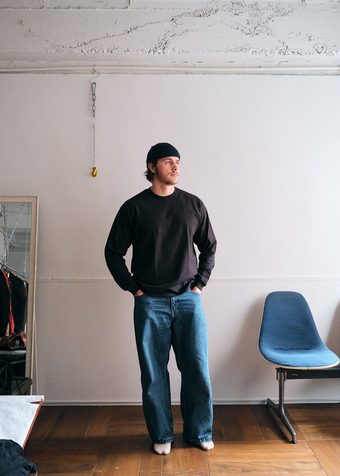 TOUGH L/S TEE (BLACK SUN)