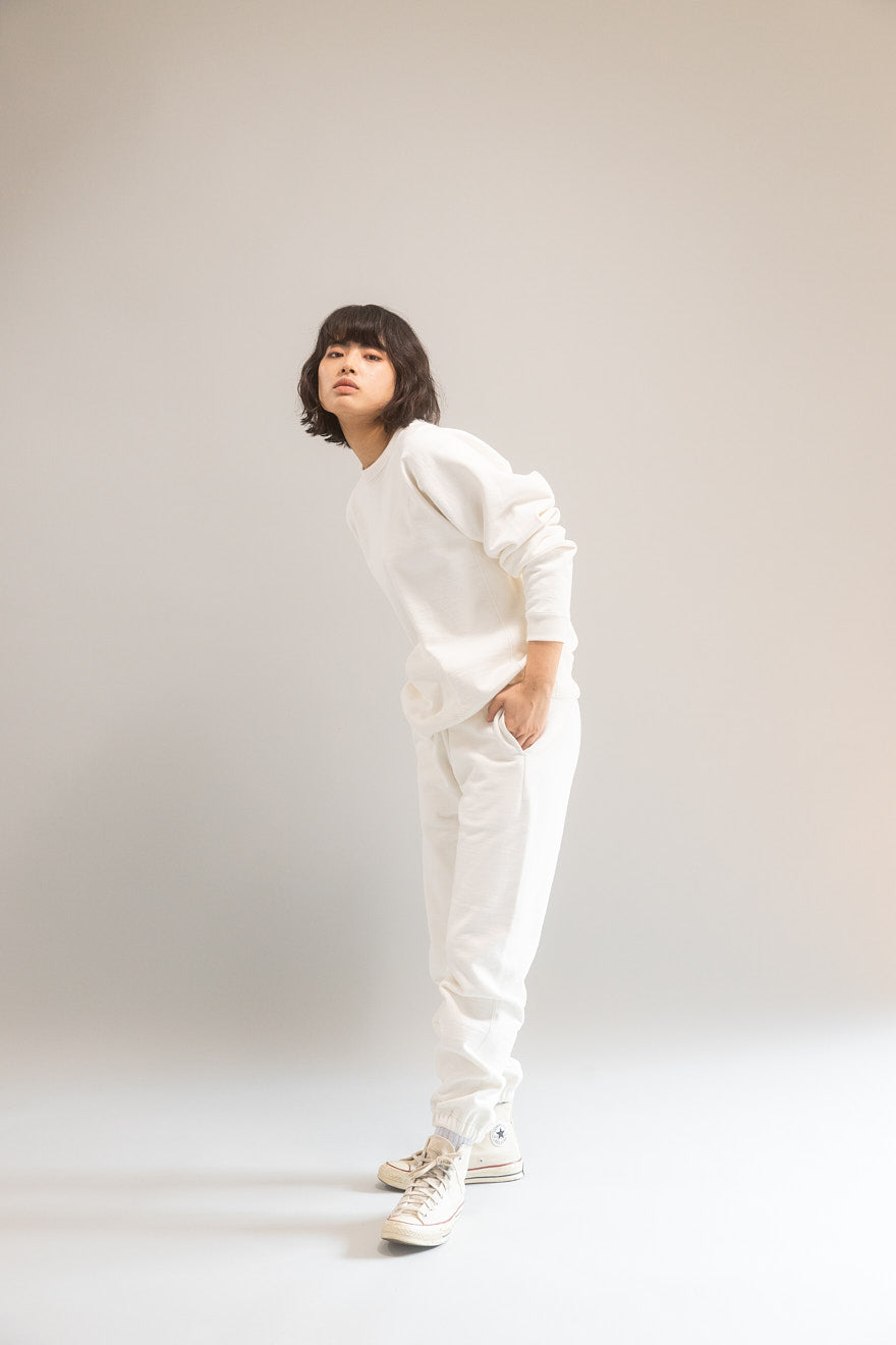 TOUGH BRAIDED SWEAT PANTS (WHITE)